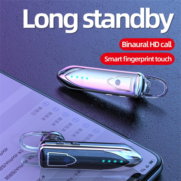 Business Style Bluetooth 5.0 Earphone With Touch Switch Black Earbuds