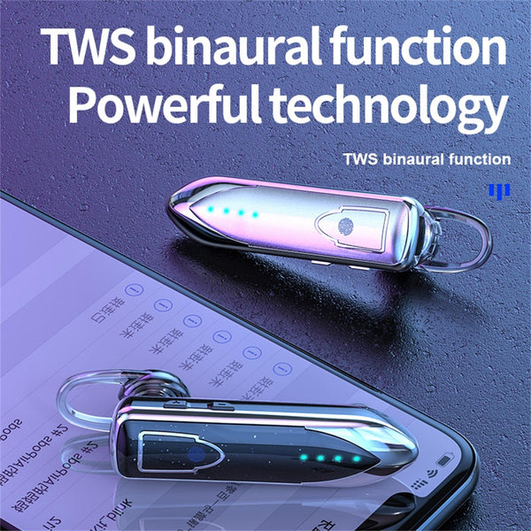 Business Style Bluetooth 5.0 Earphone With Touch Switch Black Earbuds