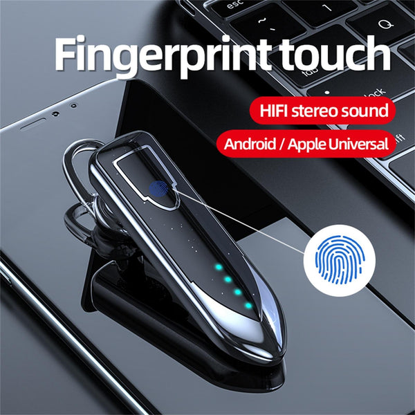 Business Style Bluetooth 5.0 Earphone With Touch Switch Black Earbuds