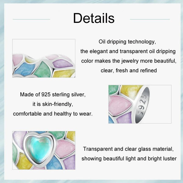 925 Sterling Silver Neon Love Heart Diy Beads Plated Charms & Pendants