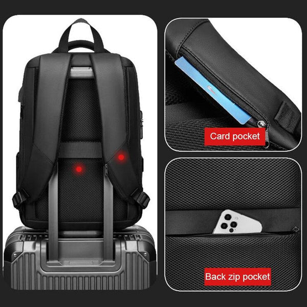 Parallel Expandable Usb Laptop Backpack For Business Travel Black Laptop Cases & Bags