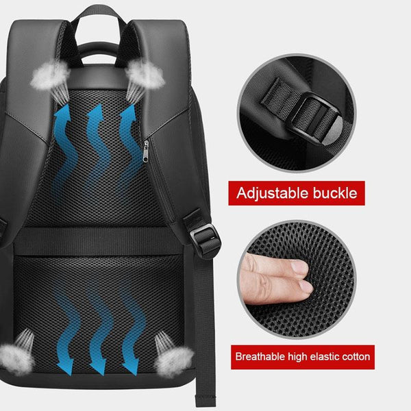 Parallel Expandable Usb Laptop Backpack For Business Travel Black Laptop Cases & Bags