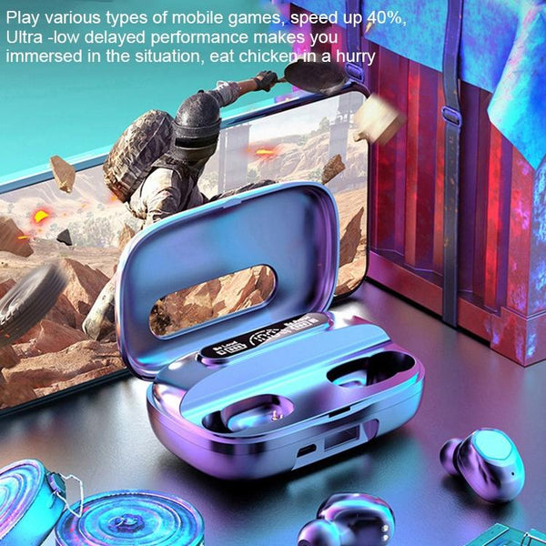 Black True Wireless Bluetooth Earbuds