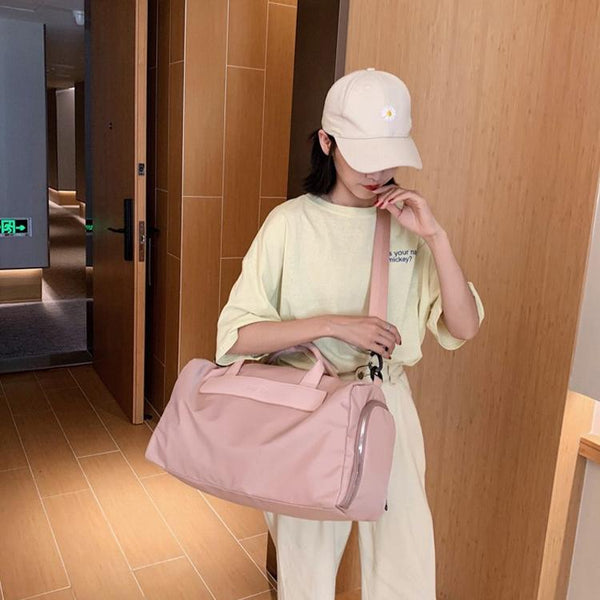 Large Sports Bag With Separate Shoe Compartment Pink Gym Bags