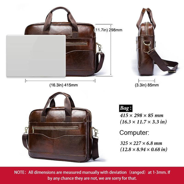 Retro Leather Messenger Bag For Men Black Bags