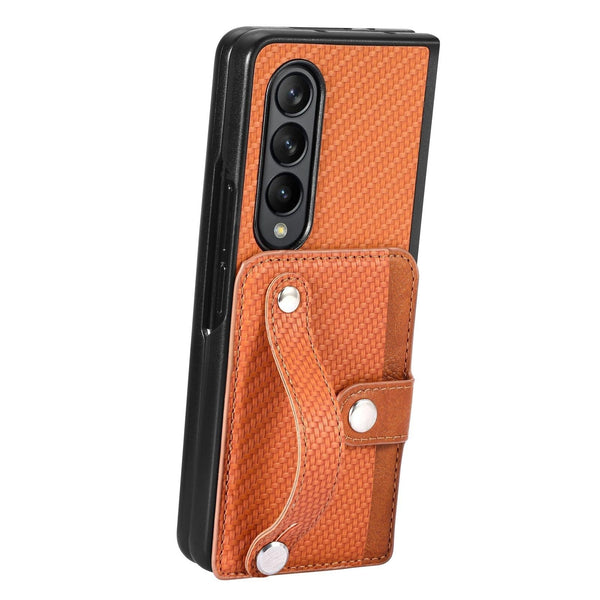 For Samsung Galaxy Z Fold4 5G Wristband Phone Case Black Cases Covers & Skins