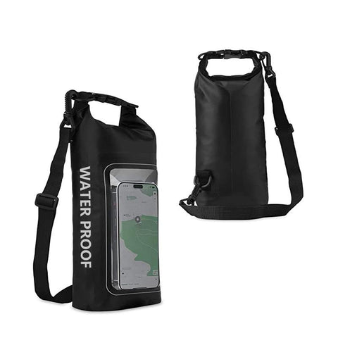 2 In 1 Waterproof Crossbody Phone Bag For Outdoor Cycling Swimming 2L Capacity Black Women's Bags & Handbags