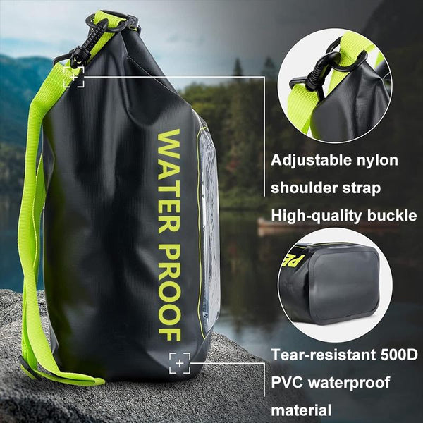 2 In 1 Waterproof Crossbody Phone Bag For Outdoor Cycling Swimming 2L Capacity Black Women's Bags & Handbags