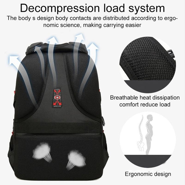 Parallel Waterproof Usb Backpack For Business Use 18 Inch Laptop Cases & Bags