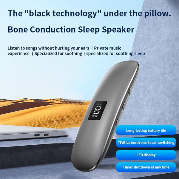 Bone Conduction Bluetooth 5.3 Sleep Speaker Grey Speaker Mounts & Stands