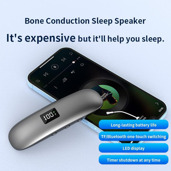 Bone Conduction Bluetooth 5.3 Sleep Speaker Grey Speaker Mounts & Stands