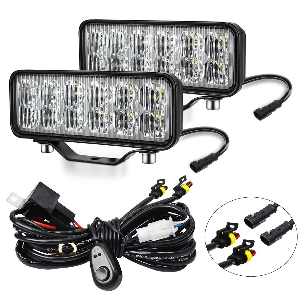 14W 9 30V 6 Inch Long Waterproof Car Work Headlight With Wire Set Led Car Lights