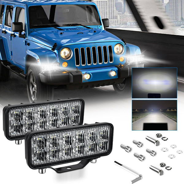 14W 9 30V 6 Inch Long Waterproof Car Work Headlight With Wire Set Led Car Lights