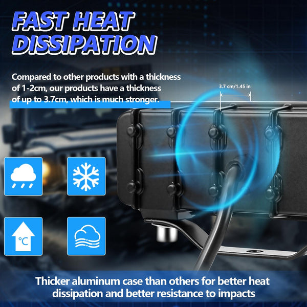 14W 9 30V 6 Inch Long Waterproof Car Work Headlight With Wire Set Led Car Lights