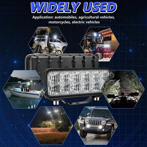 14W 9 30V 6 Inch Long Waterproof Car Work Headlight With Wire Set Led Car Lights