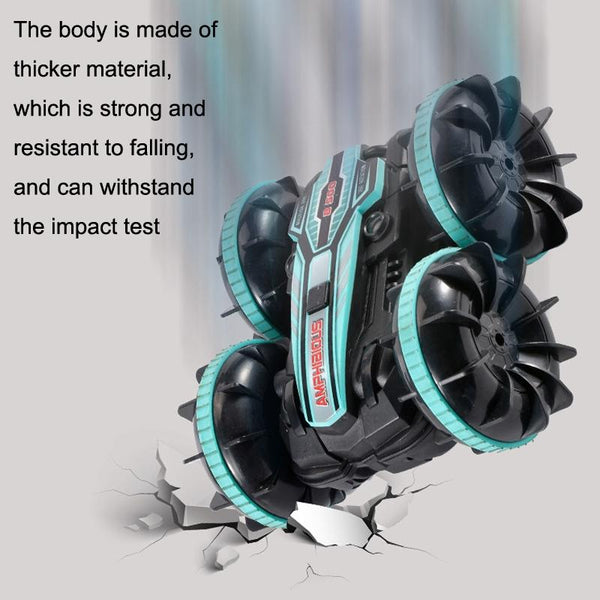 Amphibious Stunt Rc Car Double Sided Rolling 2.4G Electric Kids' Toy Red Remote Controlled Toys