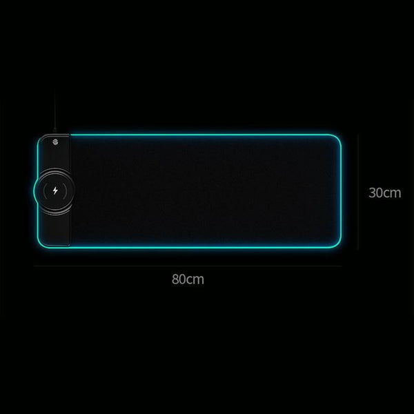 Wireless Charging Rgb Mouse Pad Black Mouse Pads & Wrist Rests