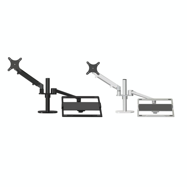 Desktop Stand For 17 32 And 12 Monitors Aluminum Black Monitor Mounts & Stands