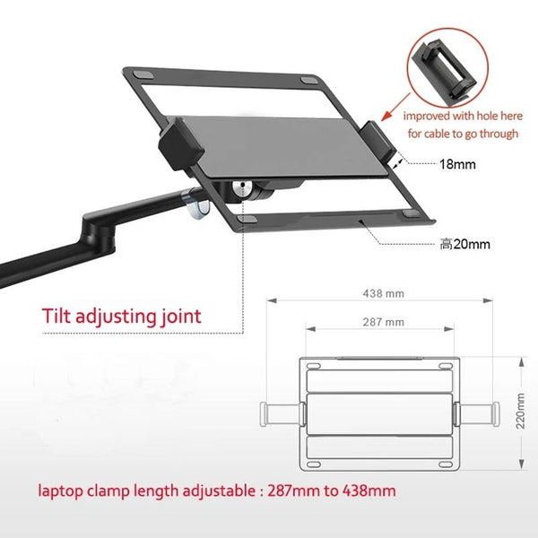 Desktop Stand For 17 32 And 12 Monitors Aluminum Black Monitor Mounts & Stands