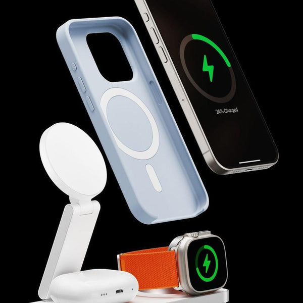 3 In 1 Magnetic Wireless Charging Dock For Apple Devices Black Chargers & Cradles