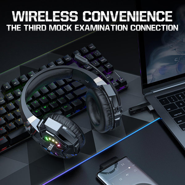 Tri Mode Bluetooth Gaming Headset Black Headsets
