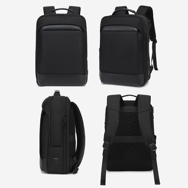 18 Inch Waterproof Double Shoulder Backpack With Usb Black Backpacks