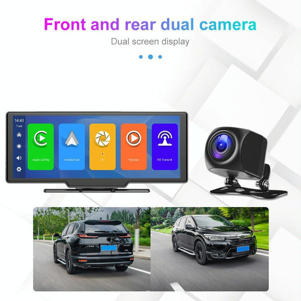9.3 Hd Wired Smart Player With Wireless Carplay Split Screen Display Black Other Car Audio