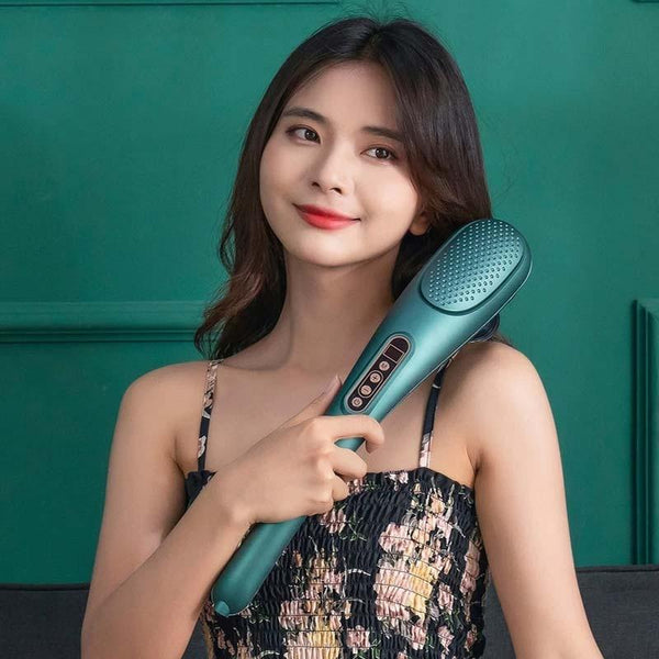 6 In 1 Handheld Massager 15 Modes Heating & Vibration Green Massagers