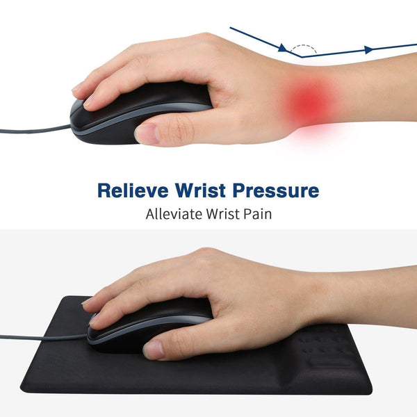 Breathable Memory Foam Mouse Pad Black Mouse Pads & Wrist Rests