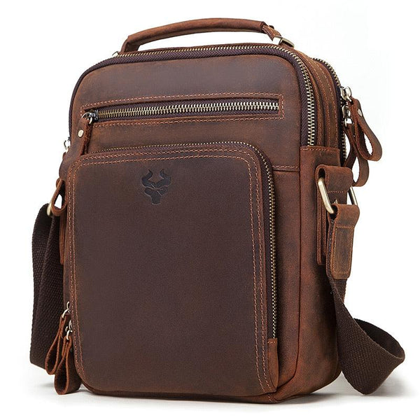 Leather Men Shoulder Bag Mh573 Khaki Bags