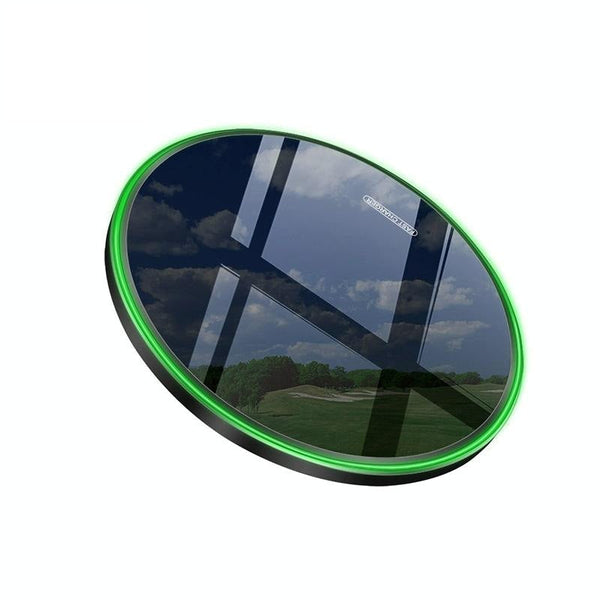 15W Round Wireless Charger Fast Black + Surface Chargers & Cradles