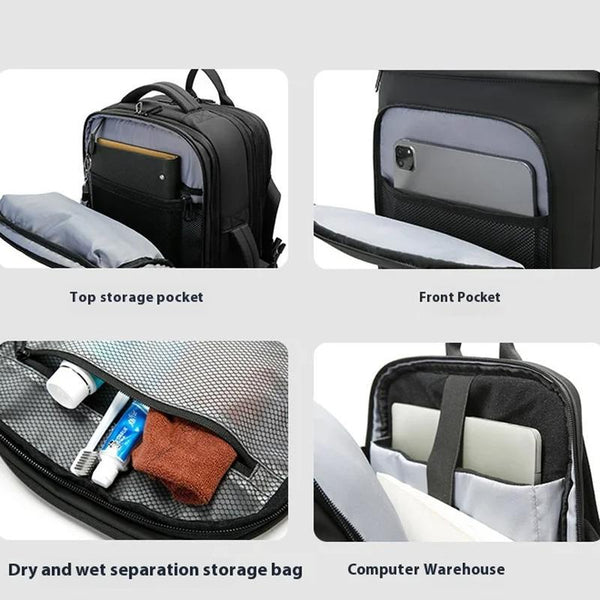 Large Capacity Business Backpack For Men Black Bags