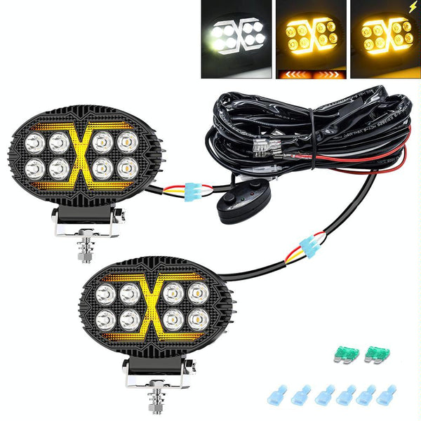 5.5 Inch Elliptical Hybrid X Shaped Car Work Light Led Car Lights