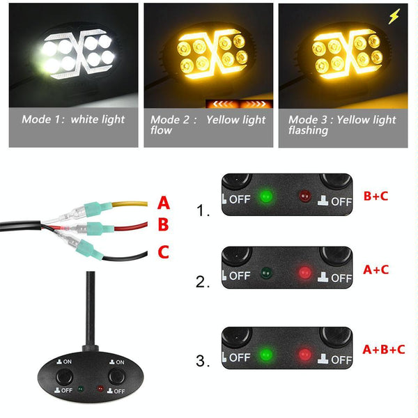 5.5 Inch Elliptical Hybrid X Shaped Car Work Light Led Car Lights