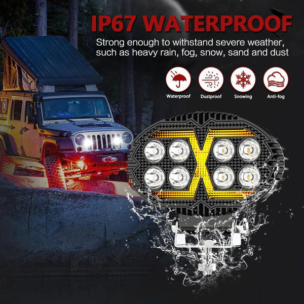 5.5 Inch Elliptical Hybrid X Shaped Car Work Light Led Car Lights