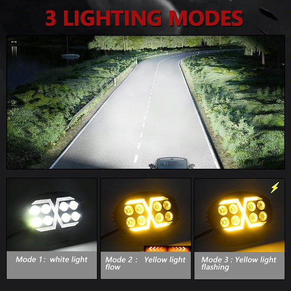 5.5 Inch Elliptical Hybrid X Shaped Car Work Light Led Car Lights
