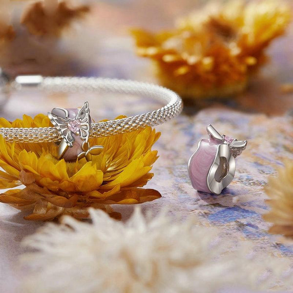 925 Sterling Silver Platinum Butterfly Silicone Diy Beads Charms & Pendants