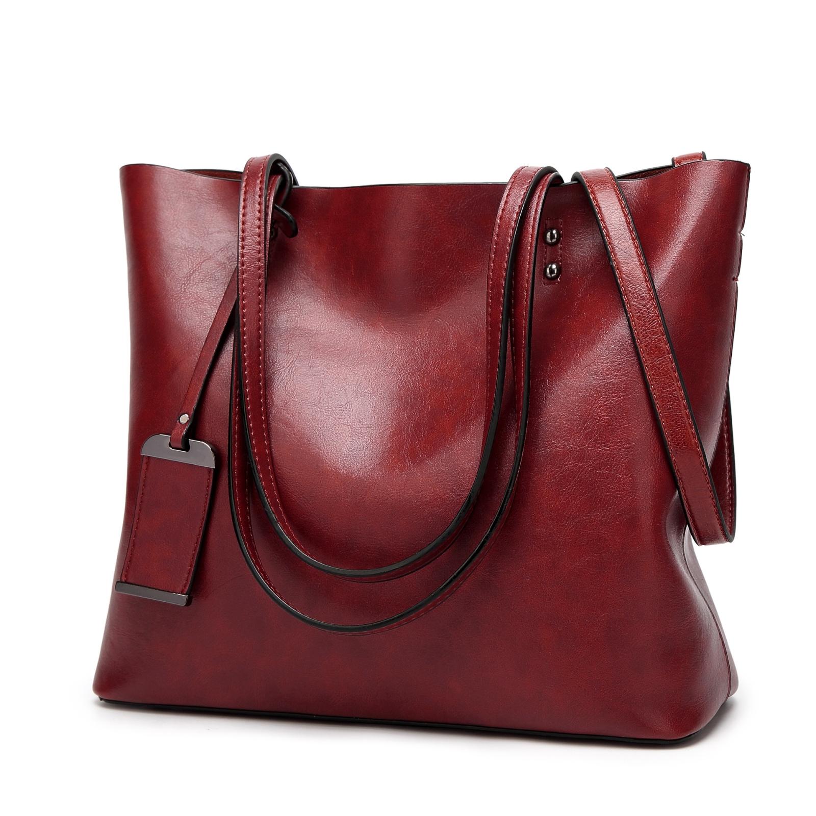 Stylish Pu Leather Women Crossbody Bag Wine Red Women's Bags & Handbags
