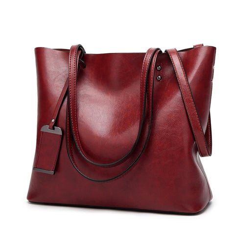 Stylish Pu Leather Women Crossbody Bag Wine Red Women's Bags & Handbags