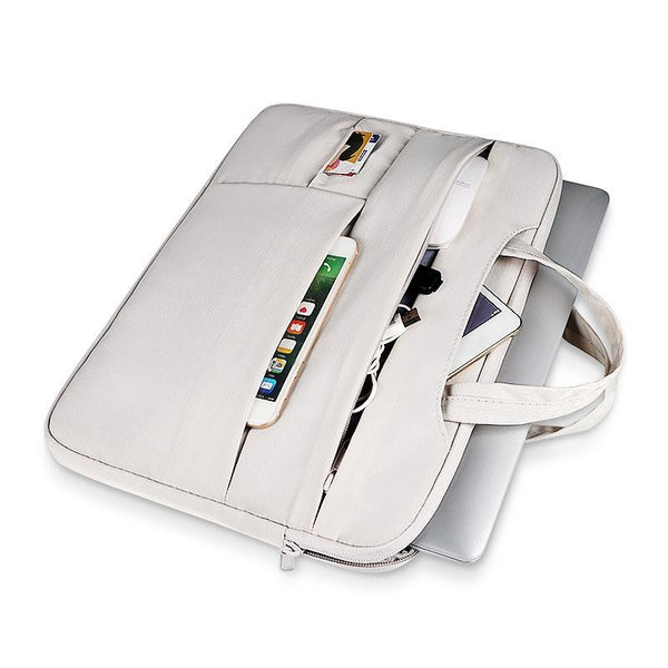 13.3 Waterproof Laptop Bag Wearable Durable Creamy White Laptop Cases & Bags