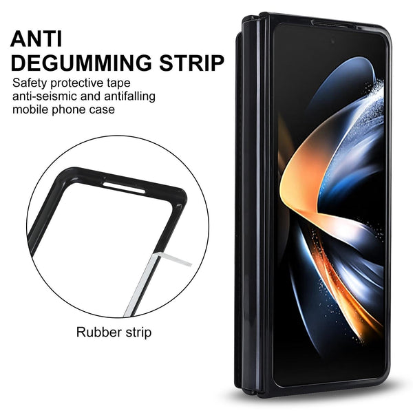 For Samsung Galaxy Z Fold4 5G Double Buckle Foldable Phone Case With Pen Slot White Other Mobile Accessories