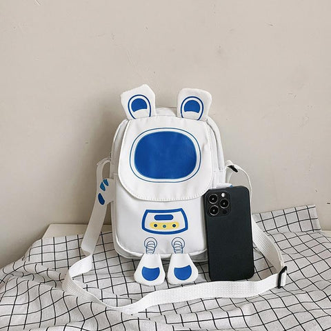 Lightweight Cartoon Crossbody Bag For Students Blue Women's Bags & Handbags