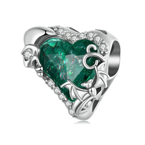 925 Sterling Silver Retro Heart Shaped Beads In Charms & Pendants