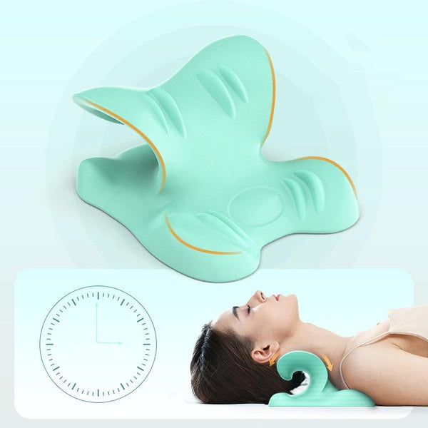 Cervical Massager Type Traction Support Pillow Green Massagers
