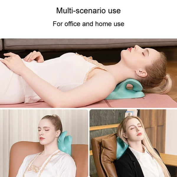 Cervical Massager Type Traction Support Pillow Green Massagers