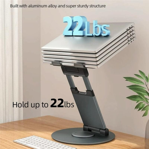 360 Degree Rotating Laptop Stand For 10 17 Inch Devices Silver Other Laptop & Desktop Accs