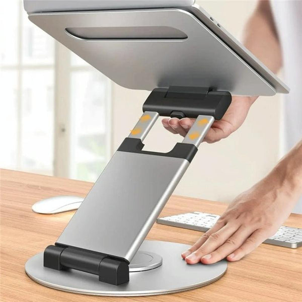 360 Degree Rotating Laptop Stand For 10 17 Inch Devices Silver Other Laptop & Desktop Accs
