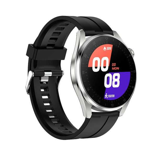 Waterproof Silicone Smartwatch With Colour Display Black Smart Watches
