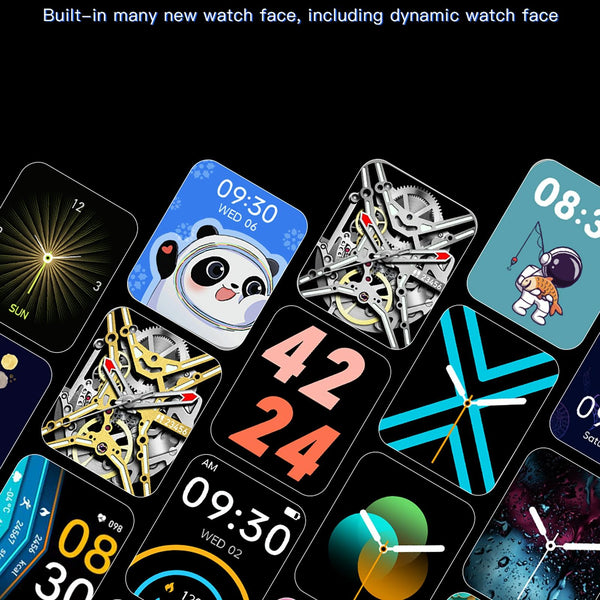 1.9 Inch Tft Square Screen Smart Watch Supports Blood Pressure Monitoring Black Orange Smart Watches