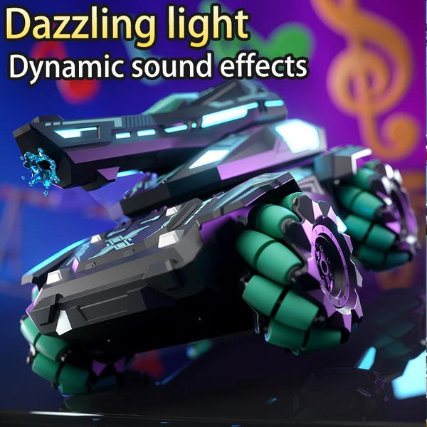 Stunt Water Bomb Battle Armor Rc Car 2.4G Dual Control Blue Single Rc Model Vehicles